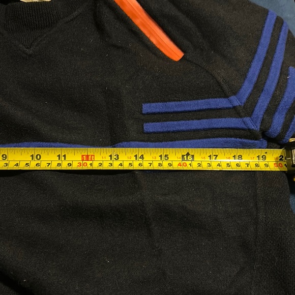 HERMÈS BLACK KNIT SWEATER W/ORANGE ZIP DETAIL (women listing/unisex) - Picture 15 of 16